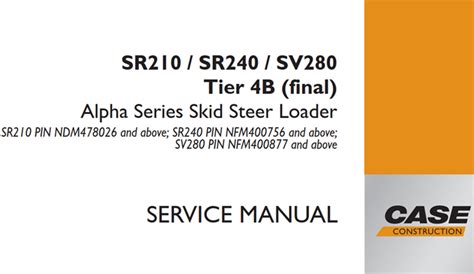 case skid steer sr210|case sr210 owners manual.